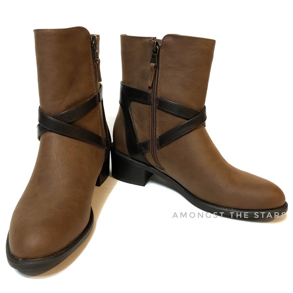 Chaps Dayna Harness Riding Ankle Boots Booties - Picture 4 of 6